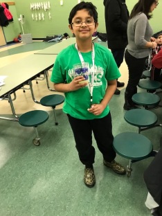 “Si” , a 5th grader served as our assistant and he did a super job at the event!!